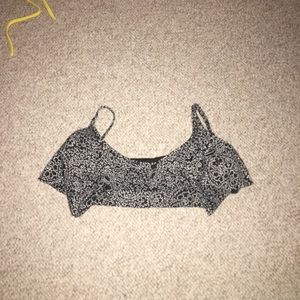 Black and white bikini top